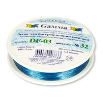 " Zlatka" / " Gamma" Леска для бисеропл. DF- 03 цв. d 0. 3 мм 100 м №23 голубой