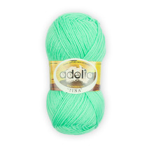 Пряжа ADELIA "TINA" 100% акрил 5 * 100 г 308 м №064 мята. Цена за упаковку 5 шт
