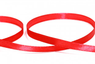 Лента атласная 6 мм ( 1/ 4 ") " Gamma" №065 красный