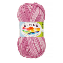 Пряжа ALPINA "KATRIN" 100% мерсеризованный хлопок 10 * 50г 140 м №6378 сиреневый-св.сиреневый. Цена за упаковку 10 шт