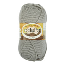 Пряжа ADELIA " HAPPY" 100% акрил 10 * 50г 128 м №13 св. серый. Цена за упаковку 10 шт