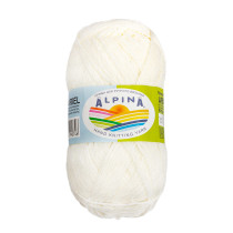 Пряжа ALPINA "ARIEL" 98% акрил, 2% пайетки 10 * 50г 150 м 02 экрю. Цена за упаковку 10 шт