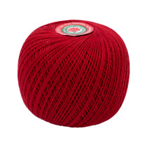 Пряжа ПНК Кирова " Роза" 100% мерсеризованный хлопок 50 г 330 м №0906 красный мак. Цена за упаковку 6 шт