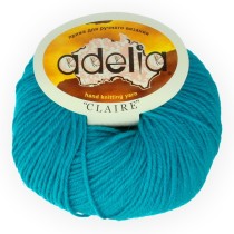 Пряжа ADELIA " CLAIRE" 50% шерсть, 50% акрил 10 * 50г 138 м №400 сине- зеленый. Цена за упаковку 10 шт