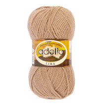 Пряжа ADELIA " LIRA" 100% акрил 10 * 50г 200 м №05 бежевый. Цена за упаковку 10 шт