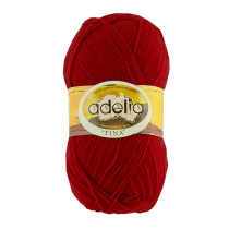 Пряжа ADELIA "TINA" 100% акрил 5 * 100 г 308 м №027 т.красный. Цена за упаковку 5 шт