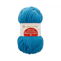 Пряжа Пехорская ПТ " Мериносовая" 50% мериносовая шерсть, 50% акрил 100 г 200 м №223 св. бирюза. Цена за упаковку 10 шт
