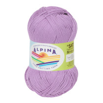 Пряжа ALPINA " SATI" 100% мерсеризованный хлопок 10 * 50г 170 м №170 сиреневый. Цена за упаковку 10 шт