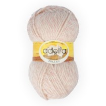 Пряжа ADELIA "ZOLTAN" 100% шерсть 5 * 100 г 115 м №119 св.розовый-белый. Цена за упаковку 5 шт.