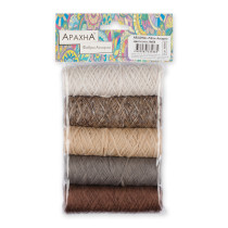 Пряжа ARACHNA " Fibra" Ассорти 100% полиэфир 5 х 20 г 110 м №04