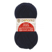 Пряжа Пехорская ПТ " Удачный выбор" 100% акрил 100 г 200 м №004 т. синий. Цена за упаковку 5 шт
