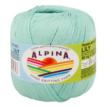 Пряжа ALPINA "LILY" 100% мерсеризованный хлопок 10 * 50г 175 м №126 св.св.зеленый. Цена за упаковку 10 шт