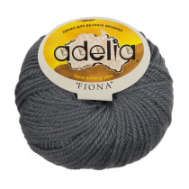 Пряжа ADELIA " FIONA" 50% шерсть, 50% акрил 10 * 50г 90 м №510 серый. Цена за упаковку 10 шт