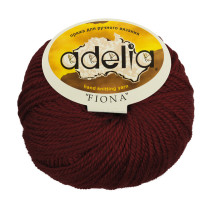 Пряжа ADELIA " FIONA" 50% шерсть, 50% акрил 10 * 50г 90 м №230 бордовый. Цена за упаковку 10 шт