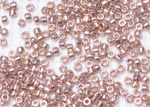 Бисер Япония круглый 15/0 100 г PF0552 гальванизированный, персиковый коралл