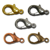  Замок для бус "карабин" большой DB-01/5 16 мм 5 шт №02 под никель