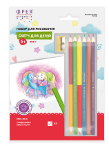 " ФРЕЯ" RPSK- 0030 " Сладкоежка" Скетч для раскраш. цветными карандашами 20. 5 х 14. 5 см 1 л. . 