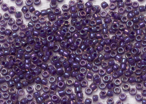 Бисер Япония круглый 15/0 100 г 0928 розалин/пурпурный радужный, окрашенный изнутри