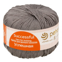Пряжа Пехорская ПТ " Успешная" 100% мерсеризованный хлопок 50 г 220 м №393 св. маренго. Цена за упаковку 10 шт