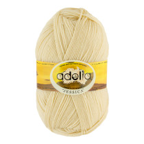 Пряжа ADELIA " JESSICA" 67% шерсть, 33% полиэстер 5 * 100 г 260 м №19 экрю. Цена за упаковку 5 шт