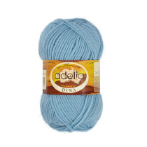 Пряжа ADELIA " DINA" 100% шерсть 10 * 50г 100 м №29 голубой. Цена за упаковку 10 шт