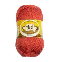 Пряжа ADELIA " AURA" 100% акрил 10 * 50г 250 м №015 св. кирпичный. Цена за упаковку 10 шт