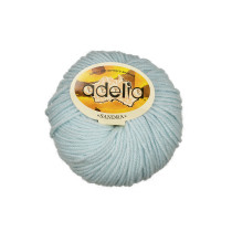 Пряжа ADELIA " SANDRA" 50% шерсть, 50% акрил 10 * 50г 90 м №08 бл. голубой. Цена за упаковку 10 шт