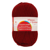 Пряжа из Троицка " Подмосковная" 50% шерсть, 50% акрил 10 * 100 г 250 м №007 бордо. Цена за упаковку 10 шт