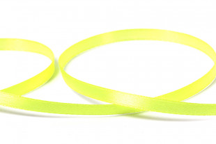 Лента атласная 6 мм ( 1/ 4 ") " Gamma" №057 желто- зеленый