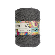 Пряжа ARACHNA " Macrame Maxi" 80% хлопок, 20% полиэстер 4 * 250г 80 м №17 серый. Цена за упаковку 4 шт