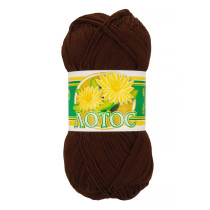 Пряжа ПНК Кирова " Лотос" 100% мерсеризованный хлопок 100 г 250 м №5710 коричневый. Цена за упаковку 8 шт