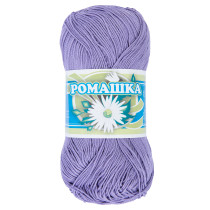 Пряжа ПНК Кирова " Ромашка" 100% мерсеризованный хлопок 75 г 320 м №2306 колокольчик. Цена за упаковку 4 шт