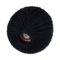 Пряжа ПНК Кирова " Роза" 100% мерсеризованный хлопок 50 г 330 м №7214 ( 156) ЧЕРНЫЙ. Цена за упаковку 6 шт