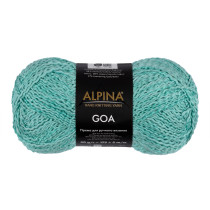 Пряжа ALPINA " GOA" 58% хлопок, 38% акрил, 4% полиэстер 50 г 175 м №03 бирюзовый. Цена за упаковку 10 шт