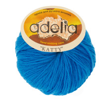 Пряжа ADELIA " KATTY" 100% шерсть 10 * 50г 150 м №17 яр. голубой. Цена за упаковку 10 шт