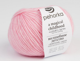 Пряжа Пехорская ПТ " Волшебное детство" 100% мериносовая шерсть 50 г 220 м №180 св. бегония. Цена за упаковку 5 шт