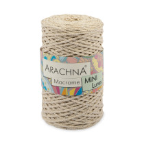 Пряжа ARACHNA " Macrame Mini Lurex" 75% хлопок, 15% полиэстер, 10% люрекс 4 * 250г 200 м №24 натуральный- серебро. Цена за упаковку 4 шт