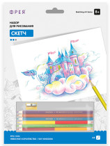 " ФРЕЯ" RPSC- 0036 " Небесное королевство" Скетч для раскраш. цветными карандашами 29. 5 х 20. 5 см 1 л. . 