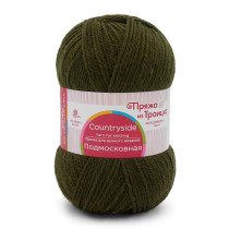 Пряжа из Троицка " Подмосковная" 50% шерсть, 50% акрил 10 * 100 г 250 м №013 т. оливковый. Цена за упаковку 10 шт