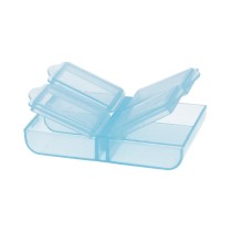  Контейнер для бисера пластик T- 34 голубой\ прозрачный