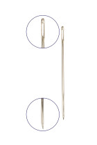 Иглы для шитья ручные " Gamma" N- 217 для кожи №3- 7 в блистере 16 шт. острые