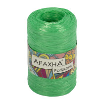Пряжа ARACHNA " Raffia" 100% полипропилен 5 * 50г ± 10 г 200 м №20 зеленый. Цена за упаковку 5 шт