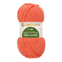 Пряжа Пехорская ПТ " Народная" Шерсть- 30%, Акрил- 70% 100 г 220 м №351 св. коралл. Цена за упаковку 5 шт