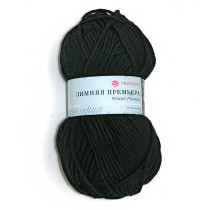 Пряжа Пехорская ПТ " Зимняя премьера" 50% мериносовая шерсть, 50% акрил 100 г 150 м №002 черный. Цена за упаковку 10 шт