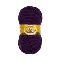 Пряжа ADELIA " ARIA" 100% акрил 5 * 100 г 100 м №13 т. фиолетовый. Цена за упаковку 5 шт