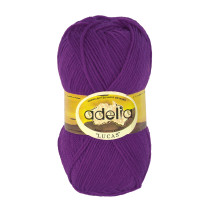 Пряжа ADELIA " LUCAS" 70% шерсть, 30% акрил 5 * 100 г 218 м №16 яр. сиреневый. Цена за упаковку 5 шт