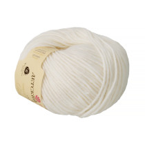 Пряжа Пехорская ПТ " Детский каприз теплый" 50% мериносовая шерсть, 50% фибра 50 г 125 м №001 белый. Цена за упаковку 10 шт