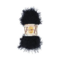 Пряжа VISANTIA " KUZU" 70% полиэстер, 30% нейлон 5 * 100 г 55 м №15 ЧЁРНЫЙ. Цена за упаковку 5 шт