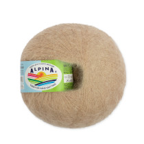Пряжа ALPINA " MEGHAN" 73% кид мохер, 27% нейлон 4 * 50г 390 м №20 св. бежевый. Цена за упаковку 4 шт