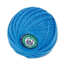 Пряжа ПНК Кирова " Ирис" 100% мерсеризованный хлопок 25 г 150 м №3206 синий. Цена за упаковку 20 шт